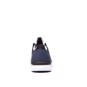 Supra Mens FLOW RUN Navy/white Low Top Shoes | CA-62947